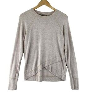 Athleta Sweater Womens XS Tan Soft Modal Long Sleeve Cross Waist